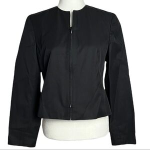 INC Black Zipper Blazer Size 10P